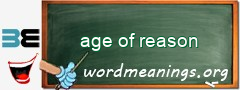 WordMeaning blackboard for age of reason